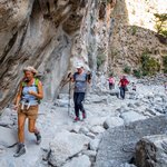 Linda, our guide with over 160 Samaria hikes to her credit, keeping us on the straight and narrow! | Photo taken by David B