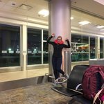 Testing out the neck pillow. Karen style! | Photo taken by Sheila R