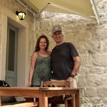 Us at our charming stay in Hvar | Photo taken by Kim G
