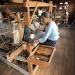 Lotus & silk thread weaving | Photo taken by Gregory R