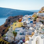 The Oia coastline and Anastasi Church | Photo taken by David B