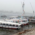 Boats of the type we crossed on the Nile. | Photo taken by John B