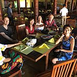 Living the Dream at the Happy Banana Place. Beach a beaut but too busy buying table cloths from the Lady Hawkers !!  | Photo taken by Vicky V