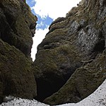 Raudfeldsgja gorge, narrowest in Iceland | Photo taken by Kim C