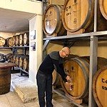 Drinking from the barrel at Eagle Distilleries | Photo taken by Jennifer K