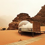 Bubble tent at Wadi Rum Night Luxury Camp | Photo taken by Jennifer K