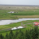 Icelandic farms at Kirkjubaejarklaustur with forest | Photo taken by Werner B