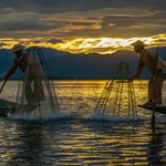 Inle Lake net fisherman, always wanted to take pictures of them. | Photo taken by Tack S