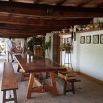 The cozy patio at Can Descregut  | Photo taken by Carol P