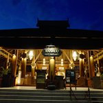 Our accommodation's restaurant at night! | Photo taken by Su-Lin T