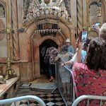 Jesus’ tomb. There are two places in the Church of the Holy Sepulchre where Jesus’ body could have been buried. The “official” one that is recognized by the Roman Catholics is enshrined in the Edicule (from the Latin aedicule, or “little house”), a small structure that includes Jesus’ tomb. | Photo taken by Rich W
