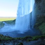 Seljalandsfoss waterfall from behind | Photo taken by Werner B