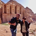 My friend with our cool guide, Ibrahim | Photo taken by Gerelyn G