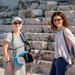 Photo op with Maria, our Acropolis guide | Photo taken by David B