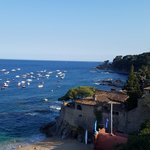 View of Calella de Palafrugell from Hotel Mediterrani  | Photo taken by Carol P