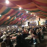 Big tent (cheap) beer and frivolity  | Photo taken by Anne L