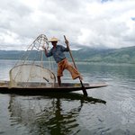 Traditional fishing on Inle Lake | Photo taken by Su-Lin T