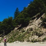 The professional bike race we saw on our way up the mountain.  | Photo taken by Richard L
