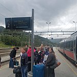 Our train transfer in Dombas | Photo taken by Mark M