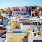 Oia's makes a departure from Santorini's brilliant white stucco | Photo taken by David B