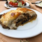 Athens Food & Culture Tour; Psyri District; At Jordani Restaurant; Moussaka | Photo taken by Tom B