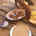 Grilled lunch in the desert.  | Photo taken by Mia F