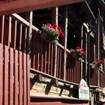Shadows and light on one of the wooden buildings | Photo taken by Gilbert R