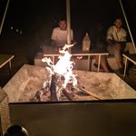 Desert Camp fire with live Berber music | Photo taken by Jordan A