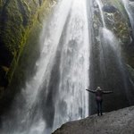 Inside Gljufrafoss | Photo taken by Grace L