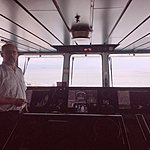 Talked my way on to the bridge.... | Photo taken by Katie D