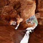 During our hike up the mountain toward the Monastery, our guide Tariq pointed out this rock formation, which original inhabitants used as a “guard station.” | Photo taken by Rich W