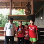 With Oscar, the owner of our jungle lodge | Photo taken by Elisa M