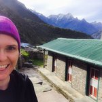 Second night on the trek at Thamo - first time waking up to mountain peaks. Such a stunning morning. | Photo taken by Anita P