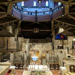 In Nazareth , the Basilica of the Annunciation is built on the site where God announced to Mary that she would give birth to Jesus. The basilica is a beautiful structure, and we were lucky to catch one of the many daily services held there.   Despite Nazareth being the town where Jesus grew up, there is not much to see other than the basilica.  - Nazareth, Israel | Photo taken by Rich W