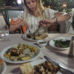 First taste of moussaka - yum. | Photo taken by Rogene G