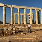 Tom and the Temple of Poseidon | Photo taken by Tom B