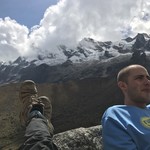 Coming down off the glacier, time for a snack | Photo taken by Janice H