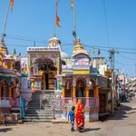 Jain Temple in the market. This is in the middle of the market area in Bundi. | Photo taken by Jean M