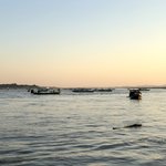 Sun setting on the mighty Irrawaddy | Photo taken by Gregory R