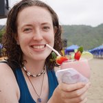 Nat loves the fancy drinks | Photo taken by Sheila R