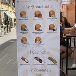 Menu of popular Sicilian food | Photo taken by ingrid B