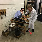 Glass blowing! | Photo taken by Katie D