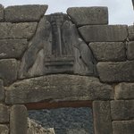 Closer view of the Lion Gate at Mycenae | Photo taken by Vickie B
