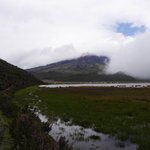 Cotopaxi volcano, somewhere behind the clouds | Photo taken by Sheila R