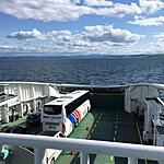Our bus on a ferry | Photo taken by Valerie M