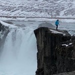 We loved the Hjalparfoss Waterfall | Photo taken by Jodi Lynn G