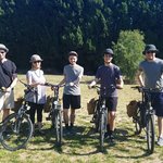 Ready for our ebike tour! | Photo taken by Carol P