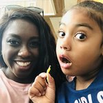 Airport fun. Getting ready for the long flight  | Photo taken by Kenya C