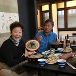 Kurimaya Honten’s famous buckwheat soba right before it slithered off the basket | Photo taken by Louise I