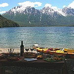 Enjoy lunch on the shore of Lago Mascardi
